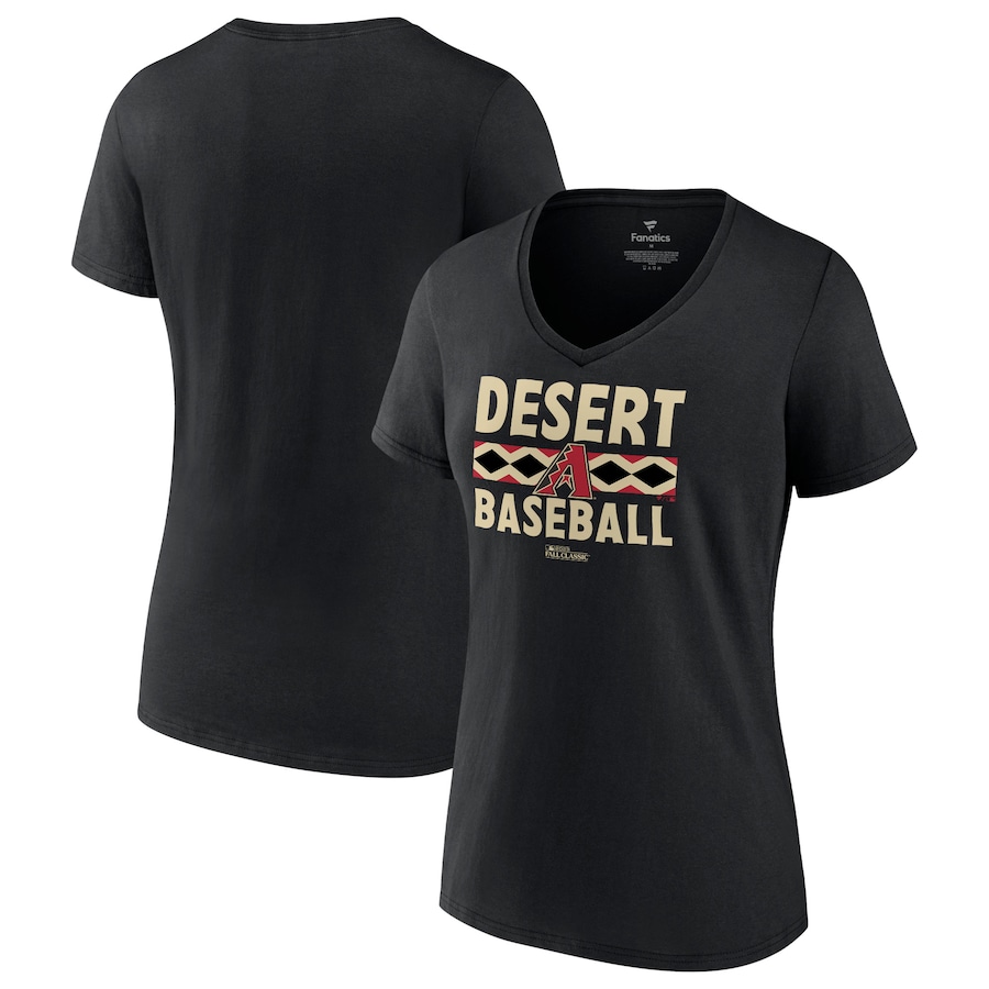  Arizona Diamondbacks Fanatics Branded Women's 2023 World Series Hometown V-Neck T-Shirt - Black