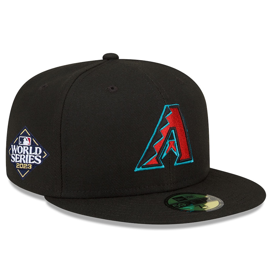  Arizona Diamondbacks New Era 2023 World Series Side Patch 59FIFTY Fitted Hat - Black
