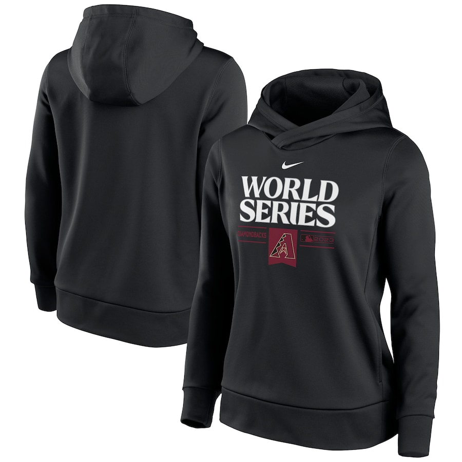  Arizona Diamondbacks Nike Women's 2023 World Series Authentic Collection Pullover Hoodie - Black