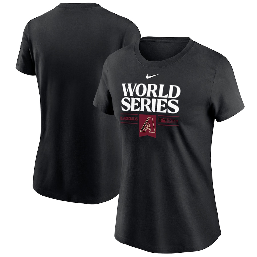  Arizona Diamondbacks Nike Women's 2023 World Series Authentic Collection T-Shirt - Black