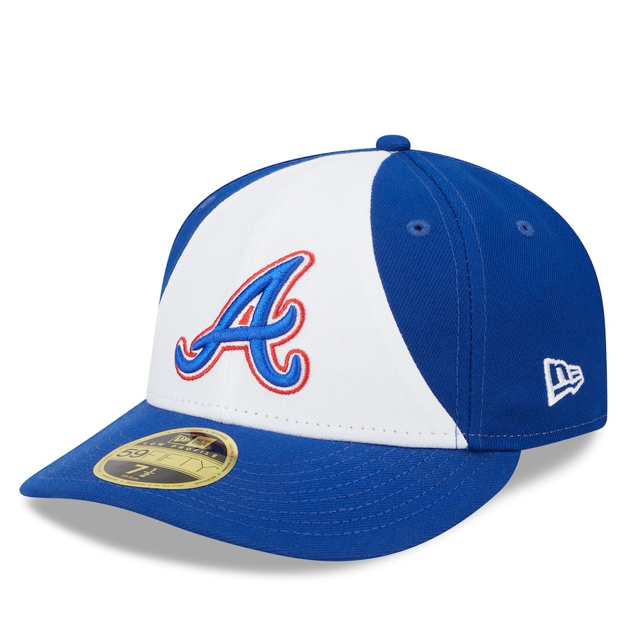 Atlanta Braves New Era 2023 City Connect Low Profile 59FIFTY Fitted Hat - White-Royal