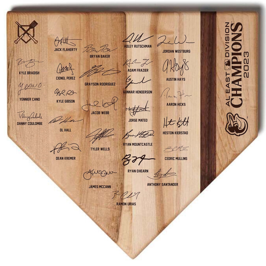 Baltimore Orioles 12'' x 12'' 2023 Playoff Signature Cutting Board