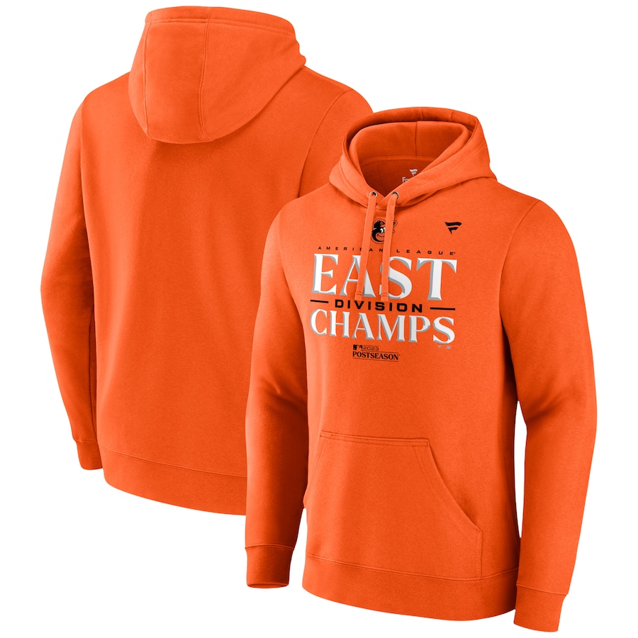 Baltimore Orioles Fanatics Branded 2023 AL East Division Champions Locker Room Pullover Hoodie – Orange
