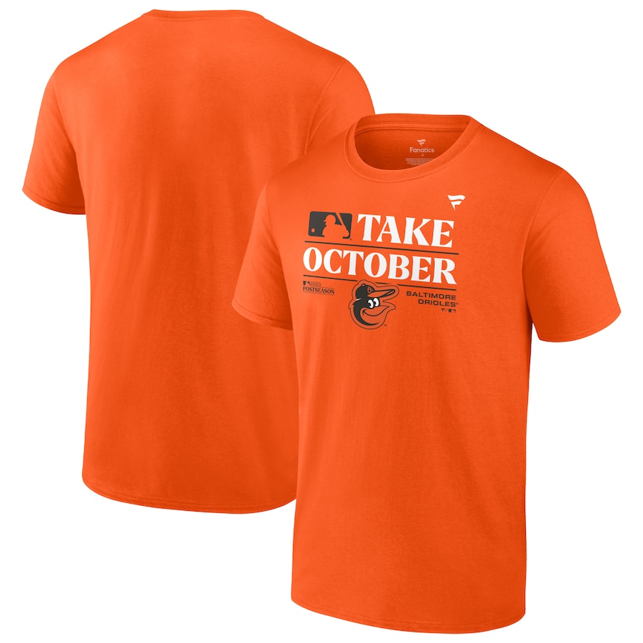 Baltimore Orioles Fanatics Branded 2023 Postseason Locker Room T-Shirt – Orange