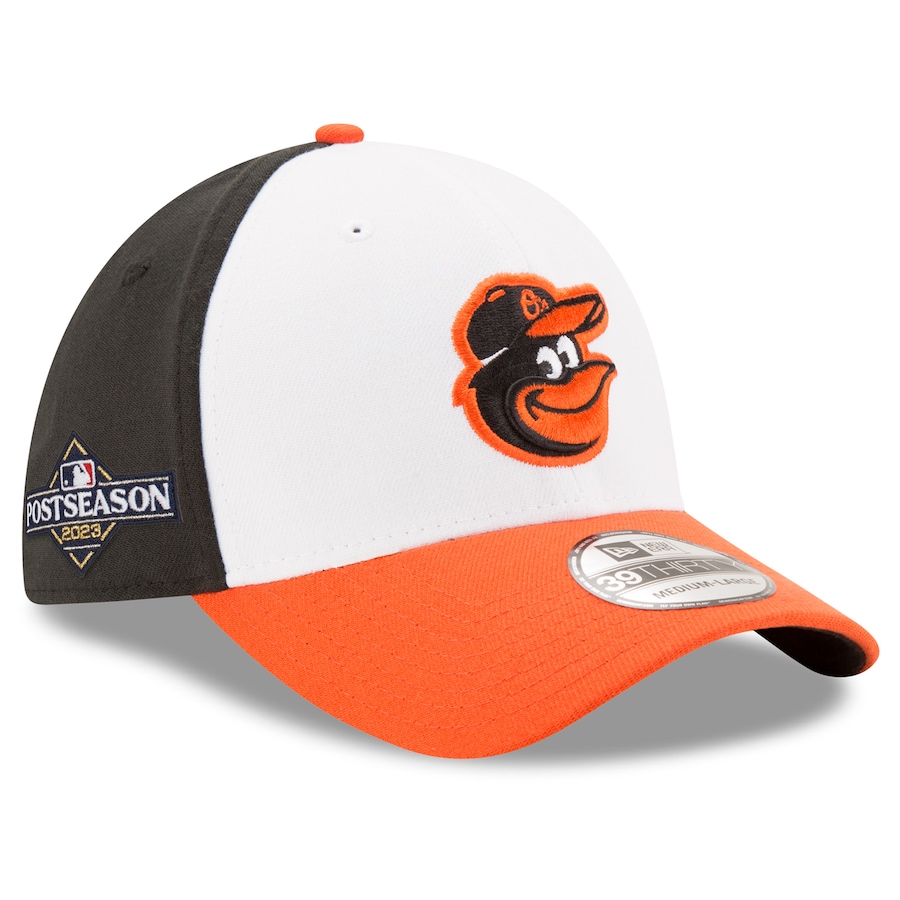  Baltimore Orioles New Era 2023 Postseason 39THIRTY Flex Hat - White
