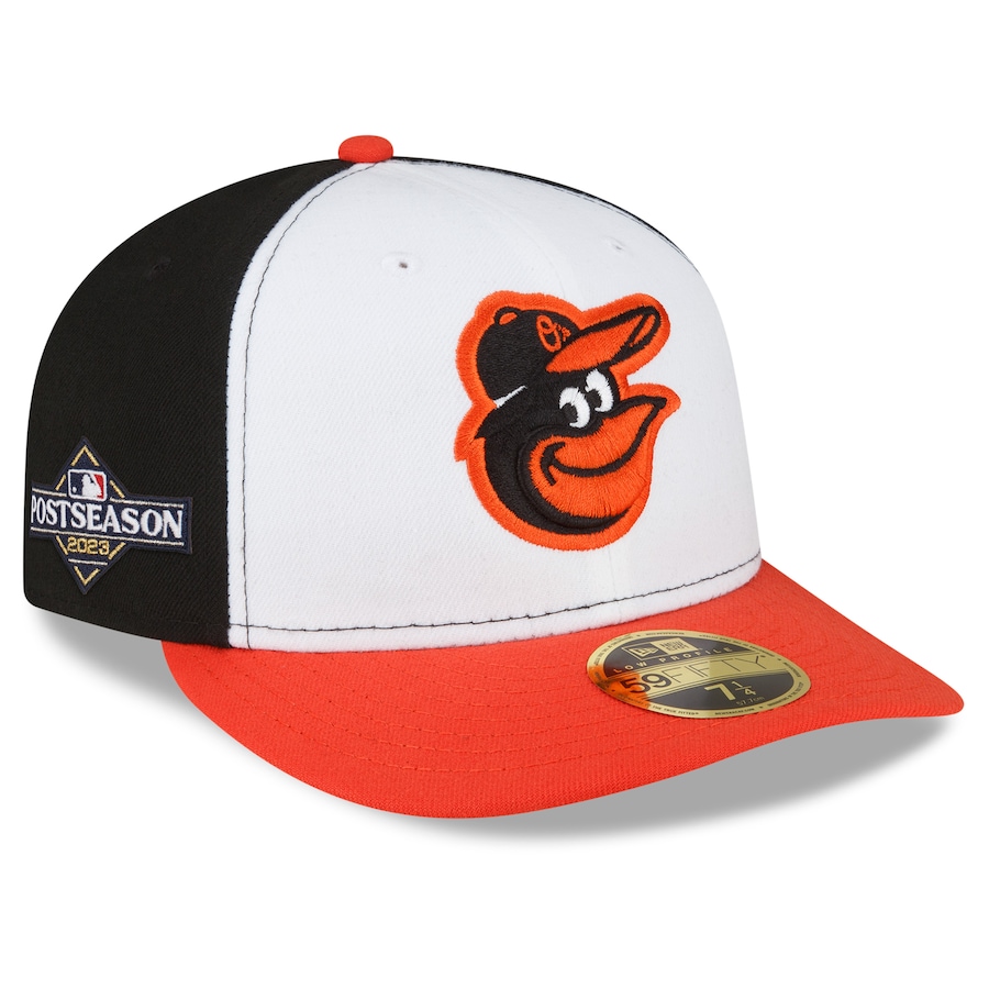  Baltimore Orioles New Era 2023 Postseason Low Profile 59FIFTY Fitted Hat - White