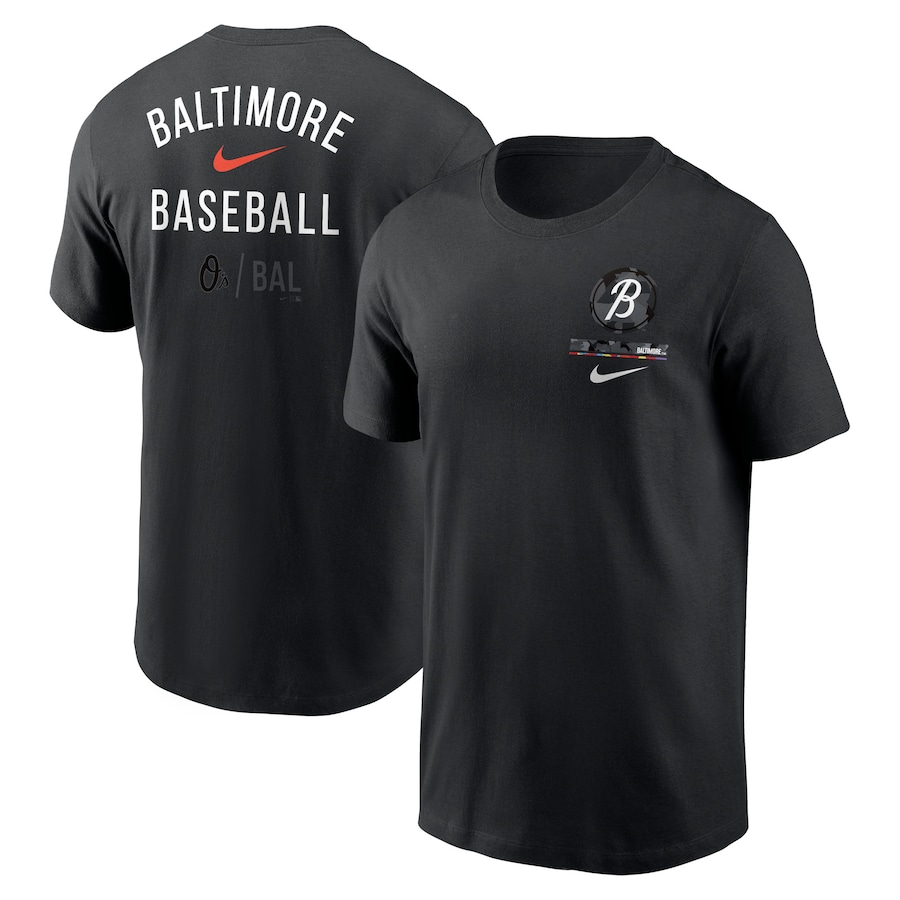  Baltimore Orioles Nike 2023 City Connect Double T-Shirt - Black