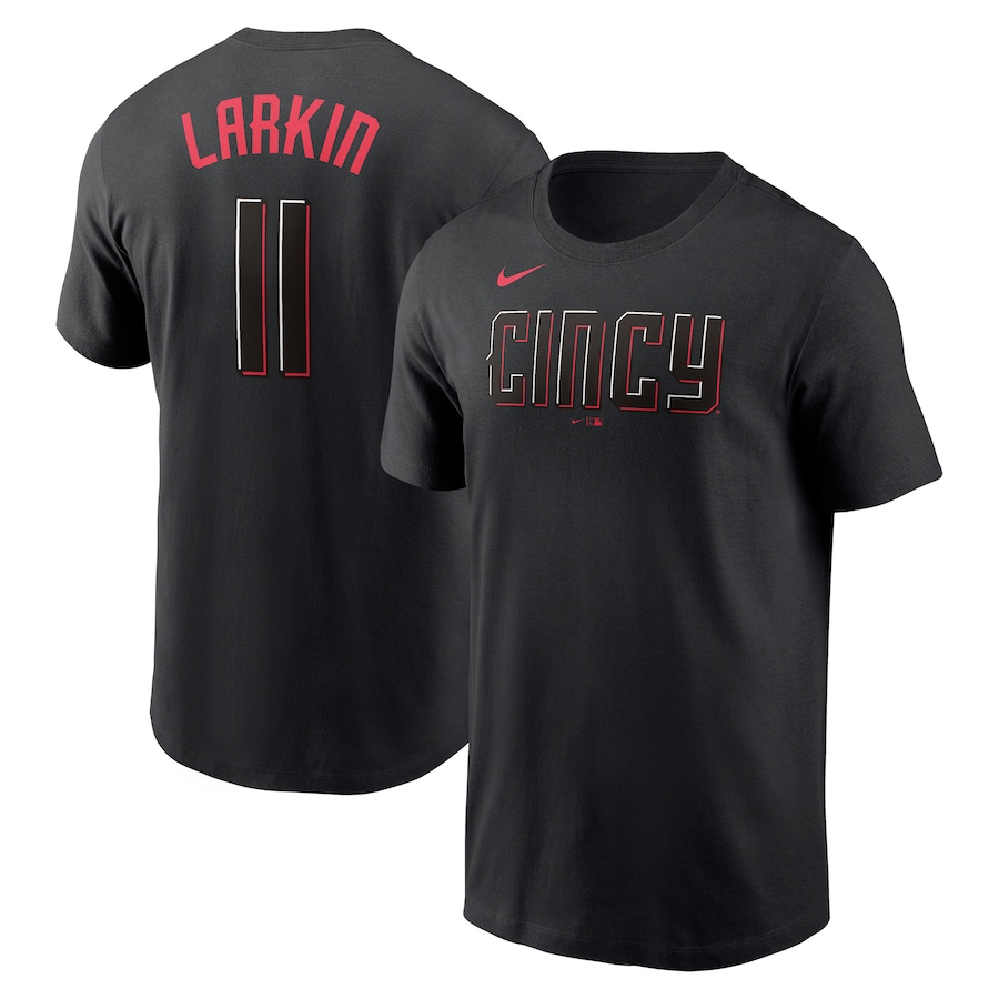 Barry Larkin Cincinnati Reds Nike 2023 City Connect Name & Number T-Shirt - 