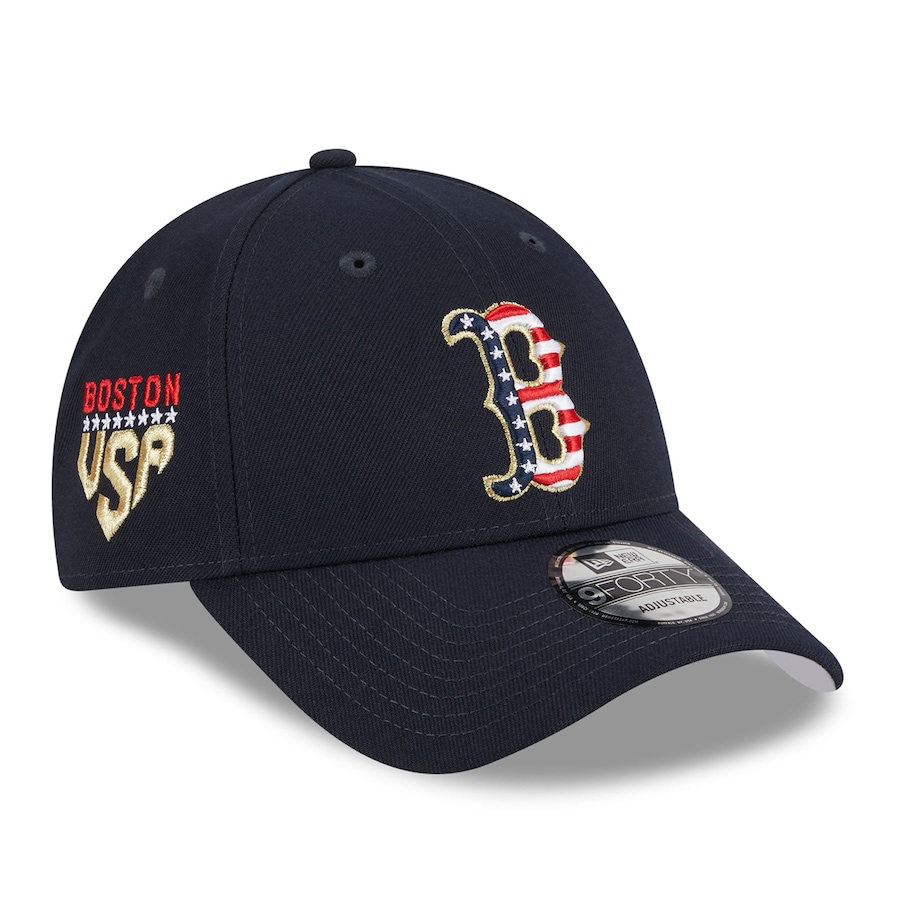  Boston Red Sox New Era 2023 Fourth of July 9FORTY Adjustable Hat - Navy