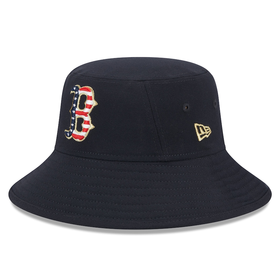  Boston Red Sox New Era 2023 Fourth of July Bucket Hat - Navy