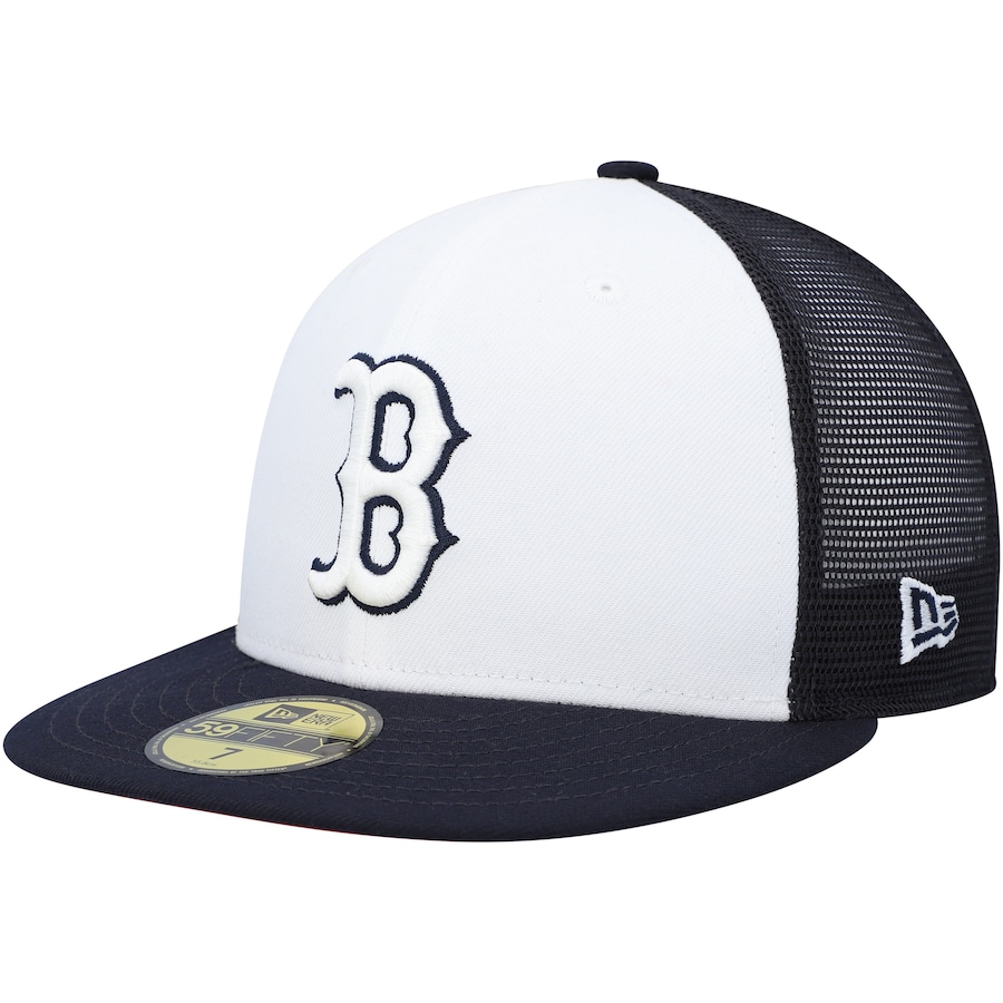 Boston Red Sox New Era 2023 On-Field Batting Practice 59FIFTY Fitted Hat - White-Navy