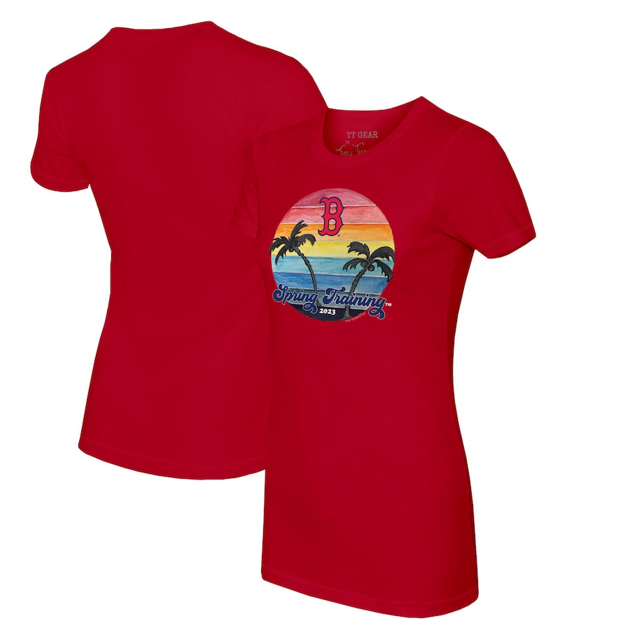 Boston Red Sox Tiny Turnip Women's 2023 Spring Training T-Shirt - Red