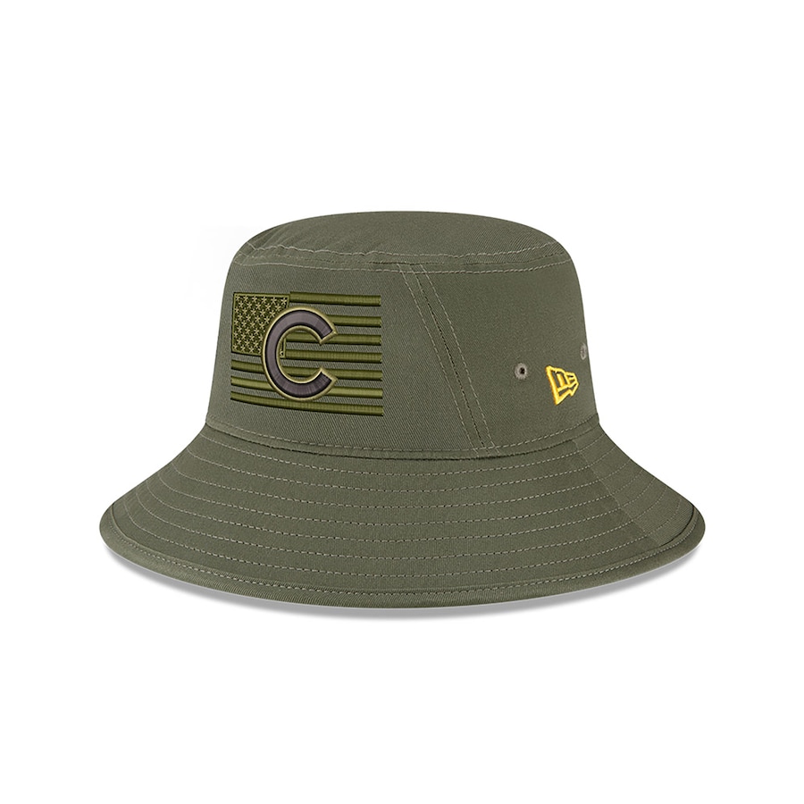  Chicago Cubs New Era 2023 Armed Forces Day Bucket Hat - Green