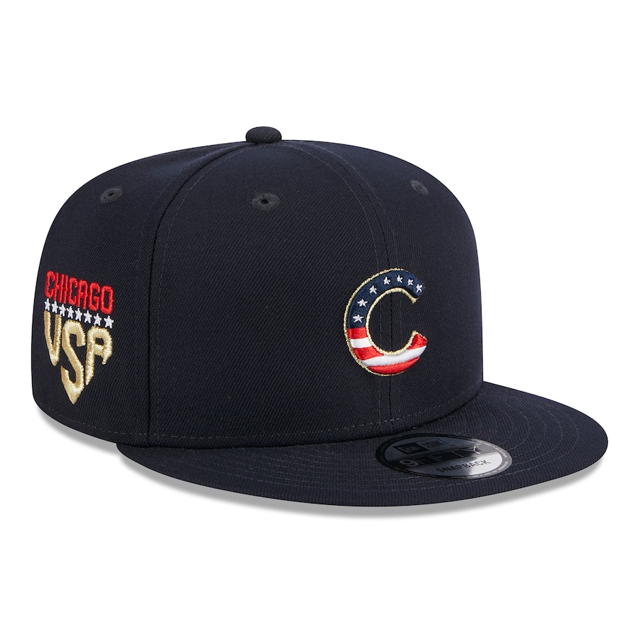  Chicago Cubs New Era 2023 Fourth of July 9FIFTY Snapback Adjustable Hat - Navy