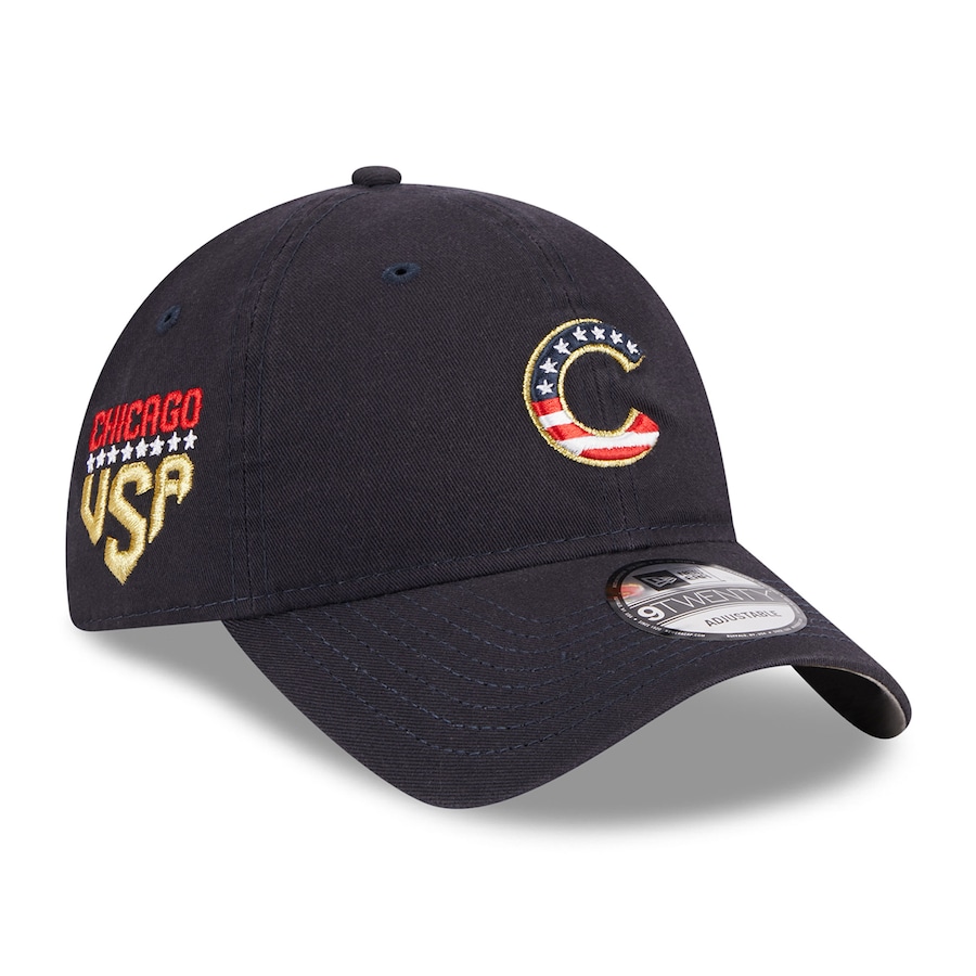  Chicago Cubs New Era 2023 Fourth of July 9TWENTY Adjustable Hat - Navy