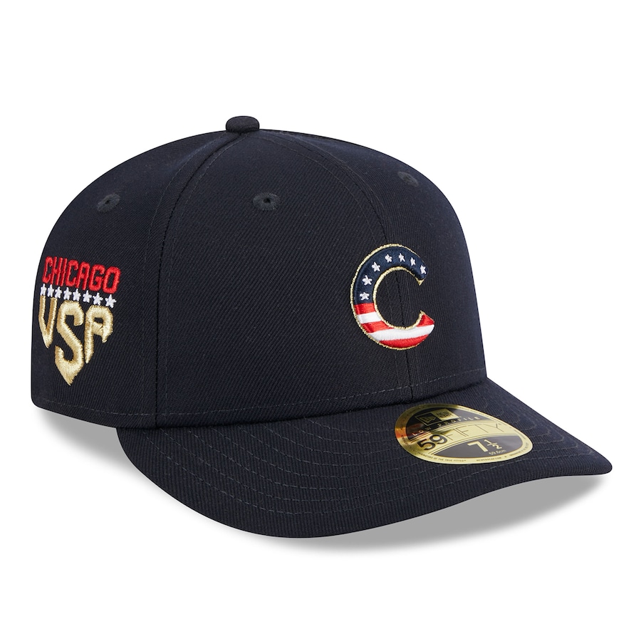  Chicago Cubs New Era 2023 Fourth of July Low Profile 59FIFTY Fitted Hat - Navy