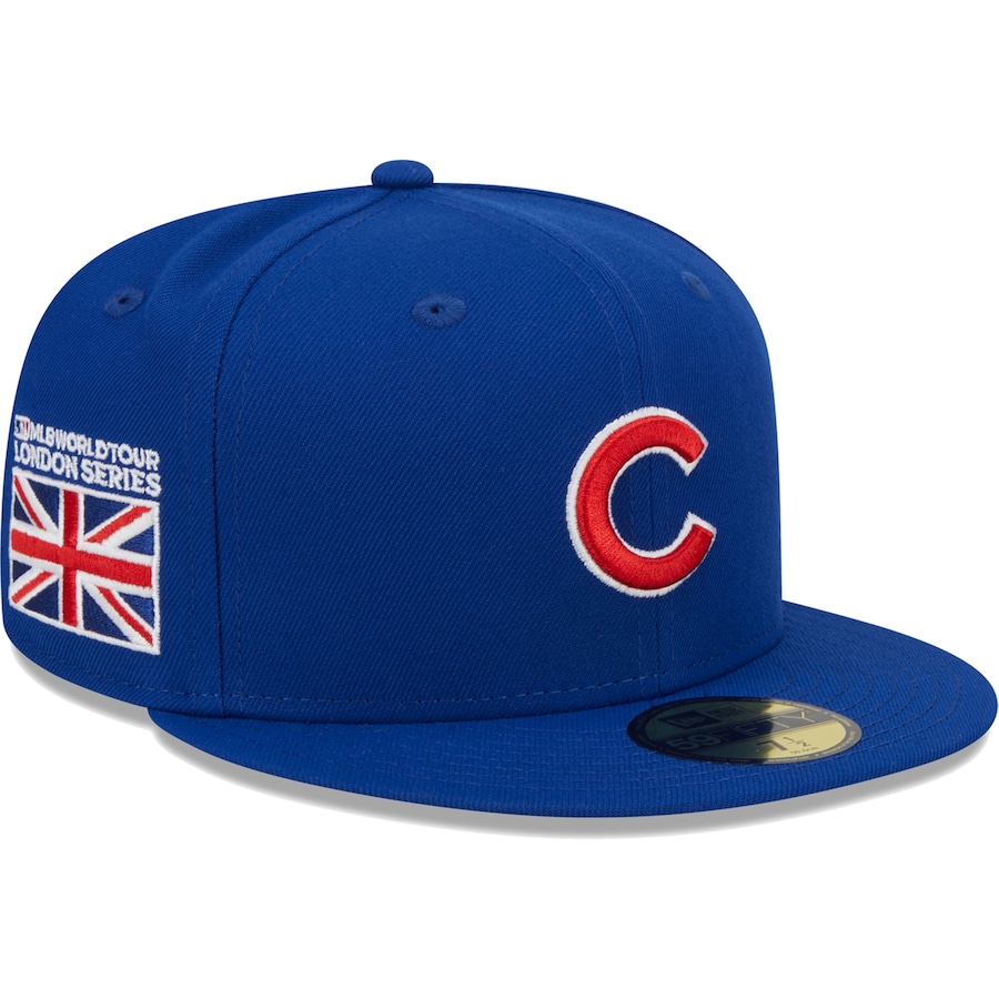 Chicago Cubs New Era 2023 MLB World Tour: London Series Flag 59FIFTY Fitted Hat - Royal