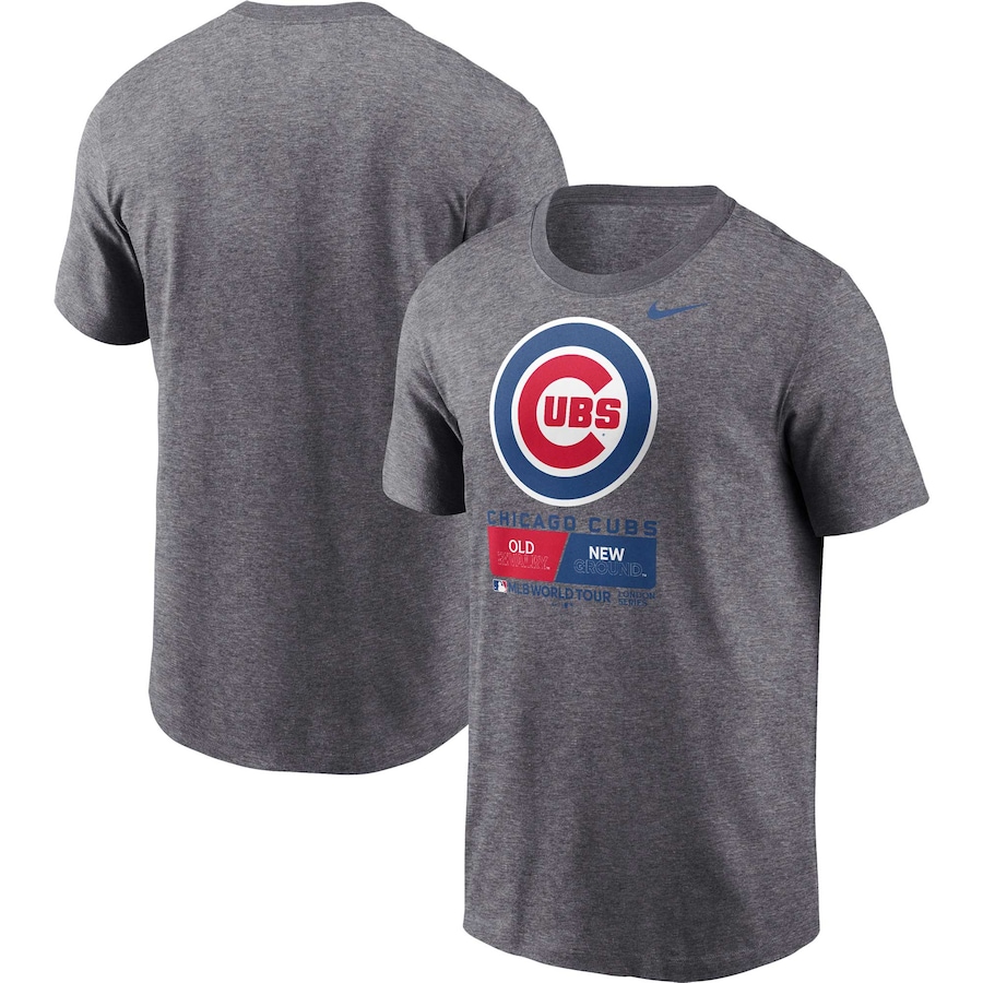  Chicago Cubs Nike 2023 MLB World Tour: London Series T-Shirt - Heather Charcoal