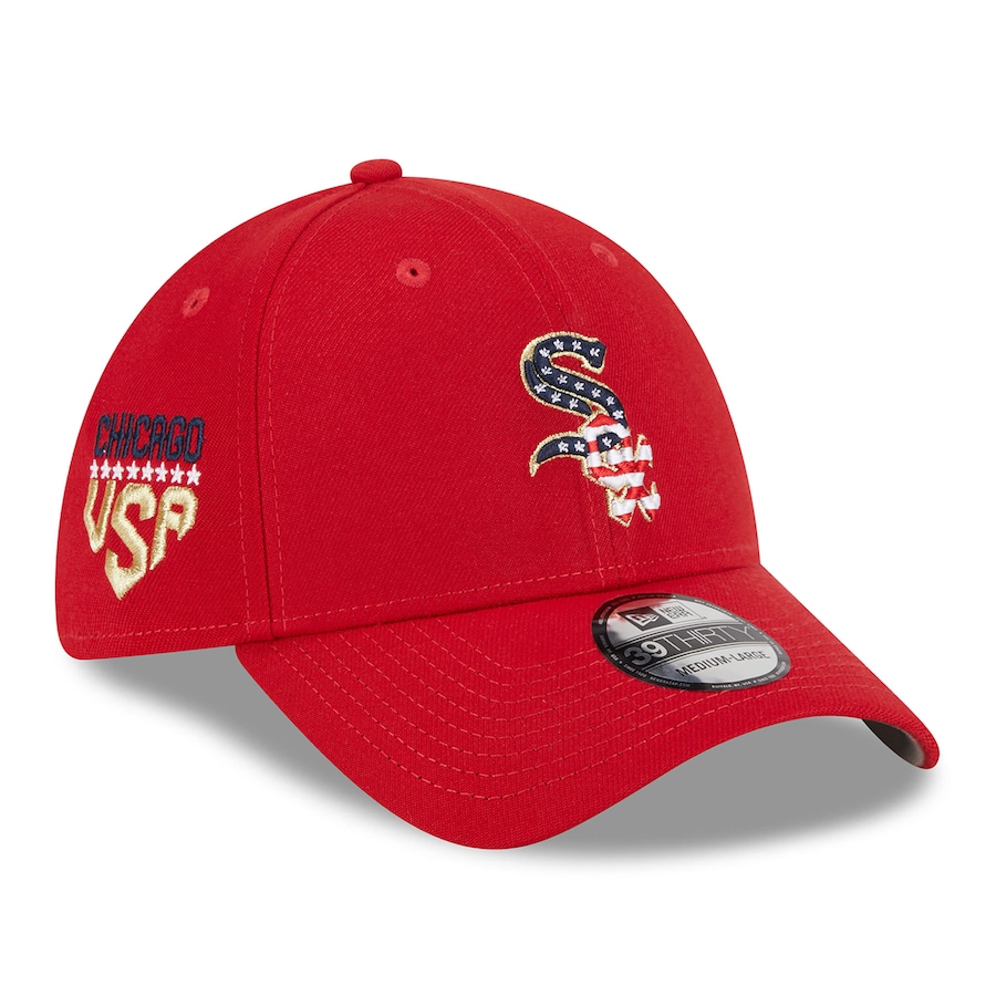  Chicago White Sox New Era 2023 Fourth of July 39THIRTY Flex Fit Hat - Red