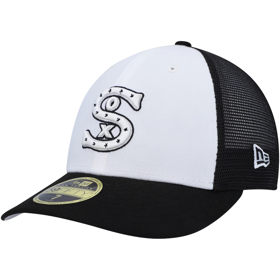 Chicago White Sox New Era 2023 On-Field Batting Practice Low Profile 59FIFTY Fitted Hat - White-Black