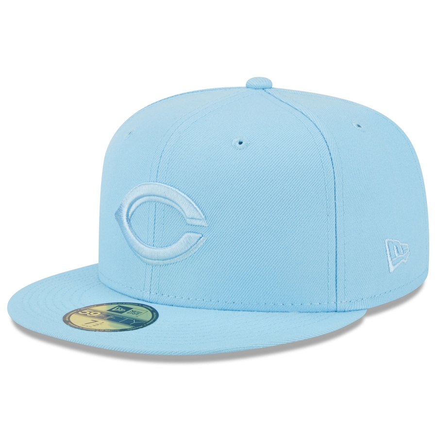 Cincinnati Reds New Era 2023 Spring Color Basic 59FIFTY Fitted Hat - Light Blue