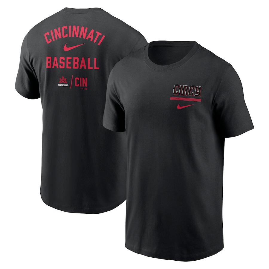  Cincinnati Reds Nike 2023 City Connect Double T-Shirt - Black