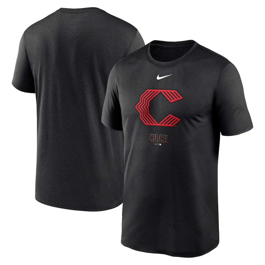  Cincinnati Reds Nike 2023 City Connect Large Logo T-Shirt - Black