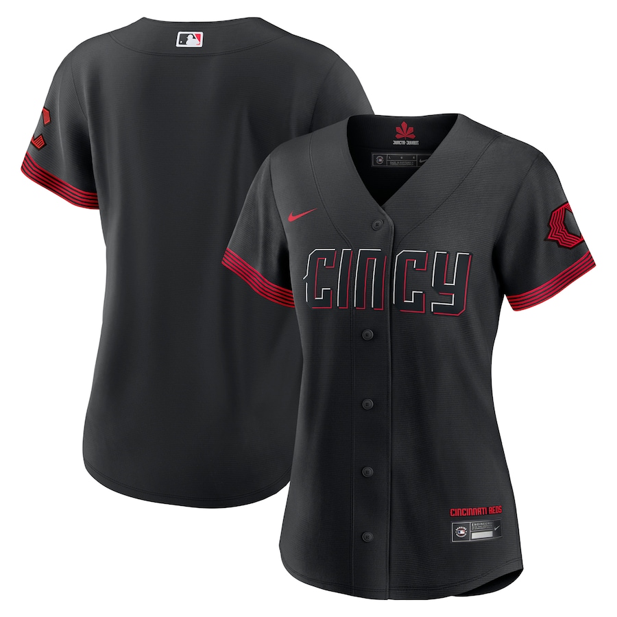  Cincinnati Reds Nike Women's 2023 City Connect Replica Jersey - Black