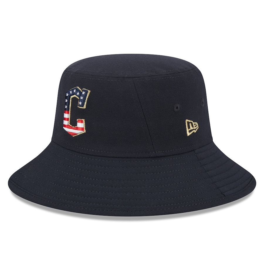 Cleveland Guardians New Era 2023 Fourth of July Bucket Hat - Navy