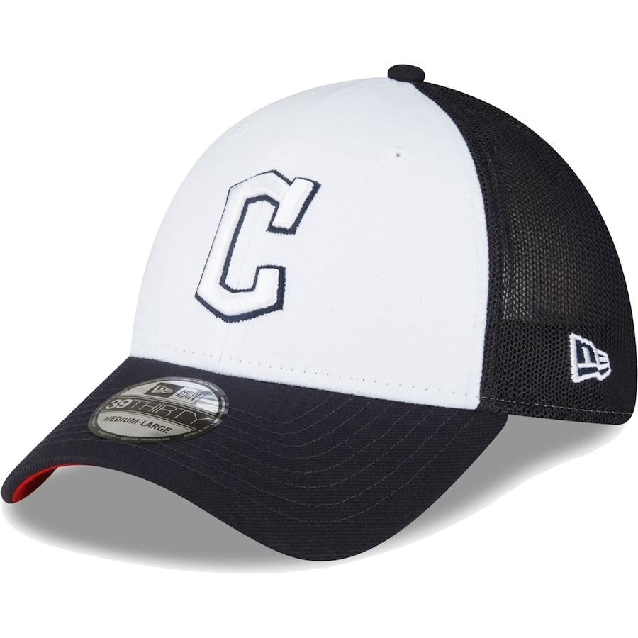  Cleveland Guardians New Era 2023 On-Field Batting Practice 39THIRTY Flex Hat - Navy-White