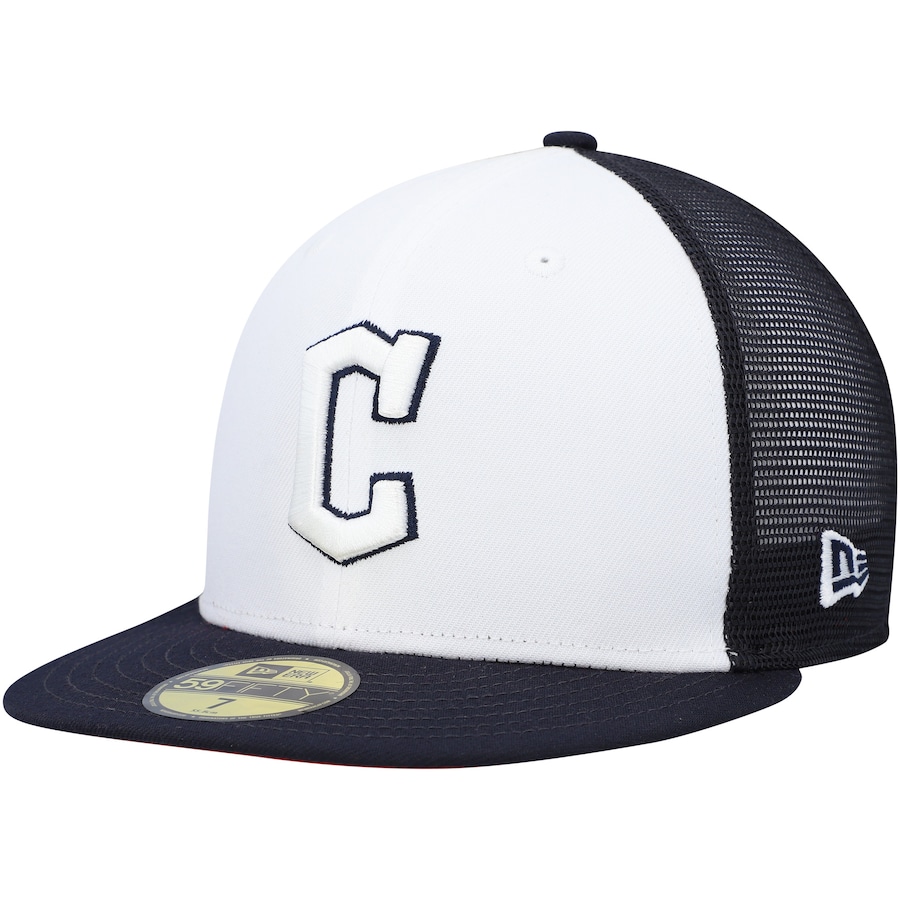 Cleveland Guardians New Era 2023 On-Field Batting Practice 59FIFTY Fitted Hat - White-Navy