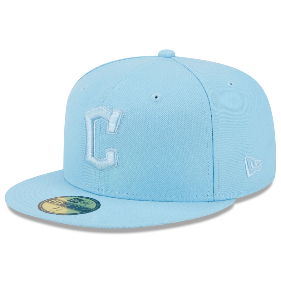 Cleveland Guardians New Era 2023 Spring Color Basic 59FIFTY Fitted Hat - Light Blue