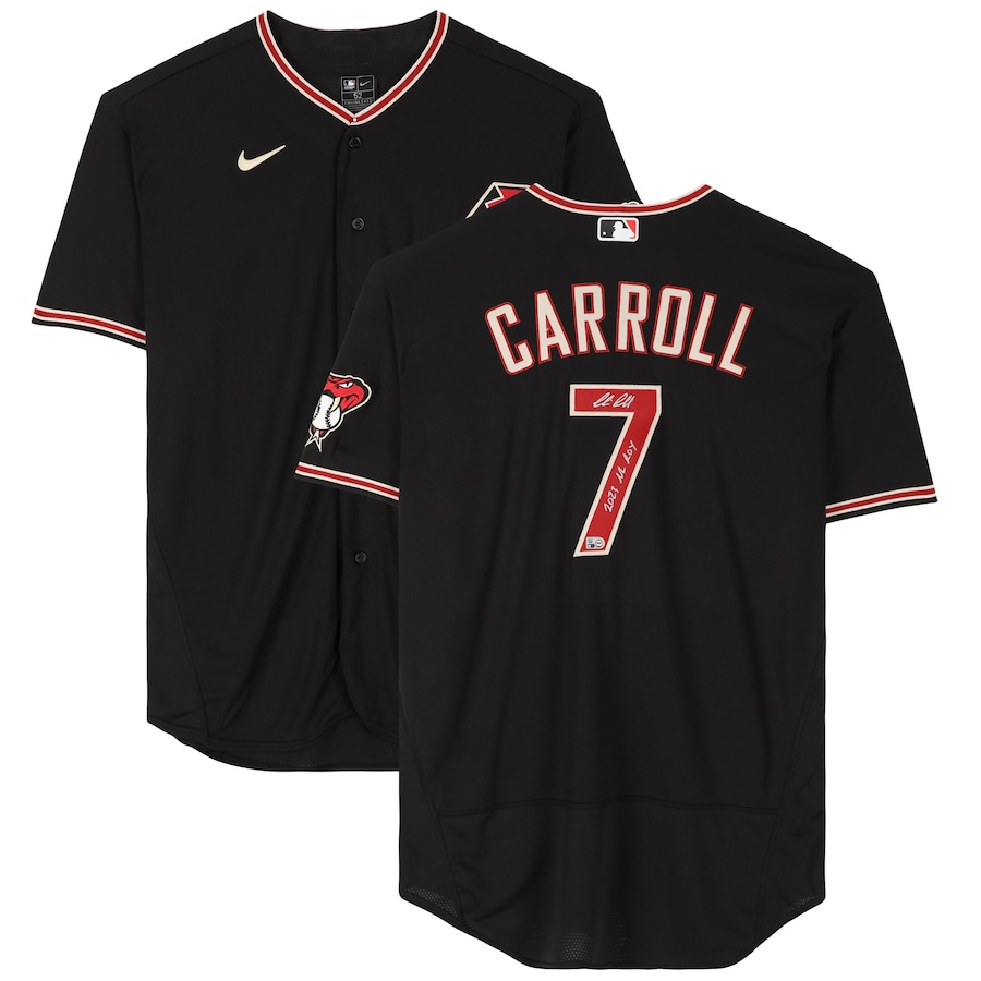 Corbin Carroll Arizona Diamondbacks Autographed Fanatics Authentic Black Nike Authentic Jersey with 