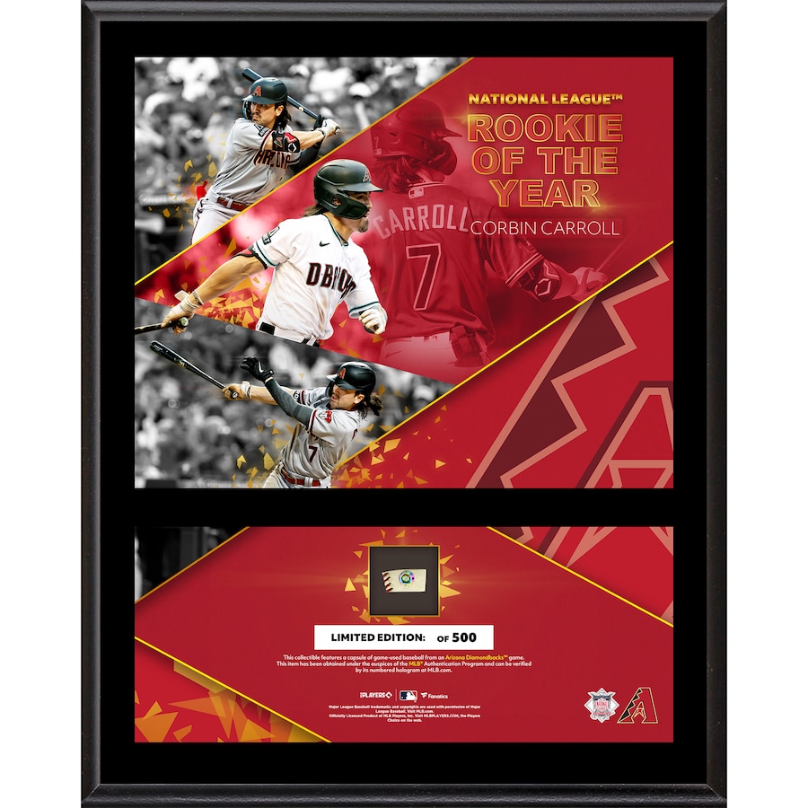 Corbin Carroll Arizona Diamondbacks Fanatics Authentic 2023 National League Rookie of the Year 12