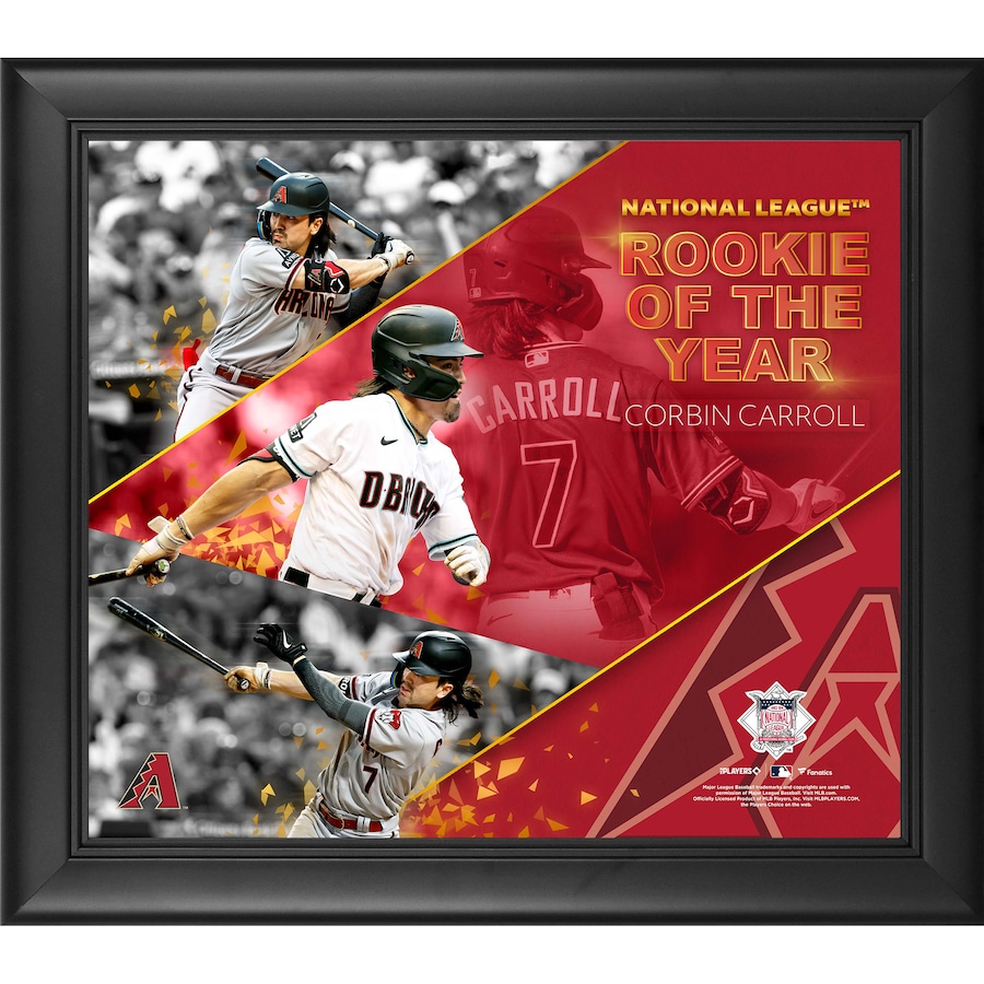 Corbin Carroll Arizona Diamondbacks Fanatics Authentic Framed 2023 National League Rookie of the Year 15