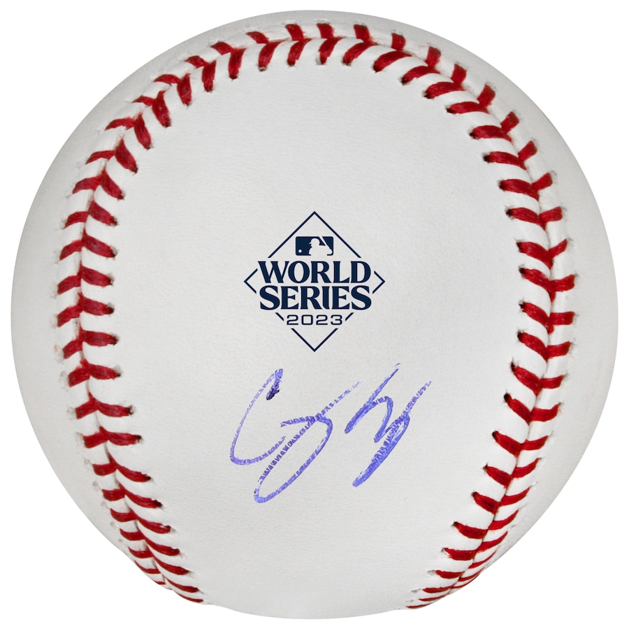 Corey Seager Texas Rangers Fanatics Authentic Autographed 2023 World Series Logo Baseball