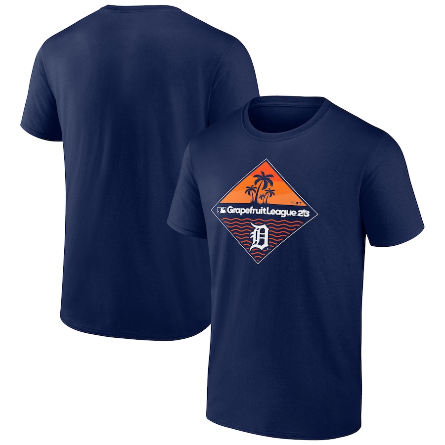 Detroit Tigers Fanatics Branded 2023 MLB Spring Training Diamond T-Shirt - Navy