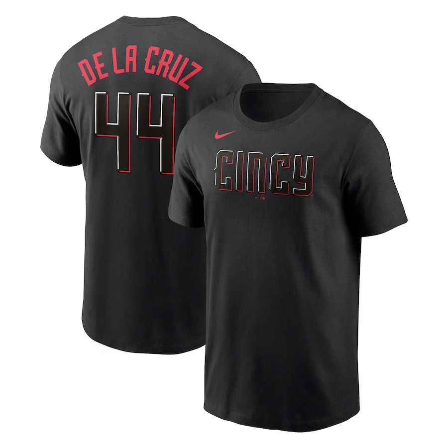 Elly De La Cruz Cincinnati Reds Nike 2023 City Connect Name & Number T-Shirt - Black