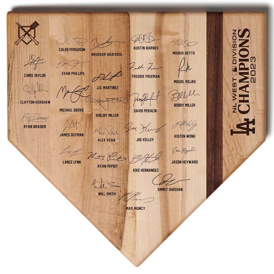 Los Angeles Dodgers 12'' x 12'' 2023 Playoff Signature Cutting Board