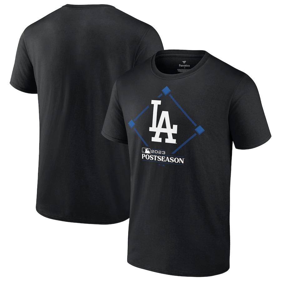  Los Angeles Dodgers Fanatics Branded 2023 Postseason Around the Horn T-Shirt - Black