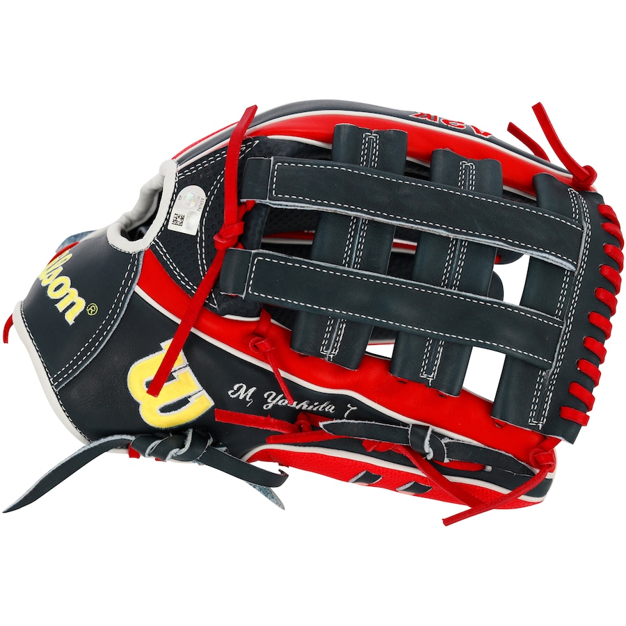 Masataka Yoshida Boston Red Sox Autographed Fanatics Authentic Player-Issued Red and Navy Wilson Fielding Gloves from the 2023 MLB Season