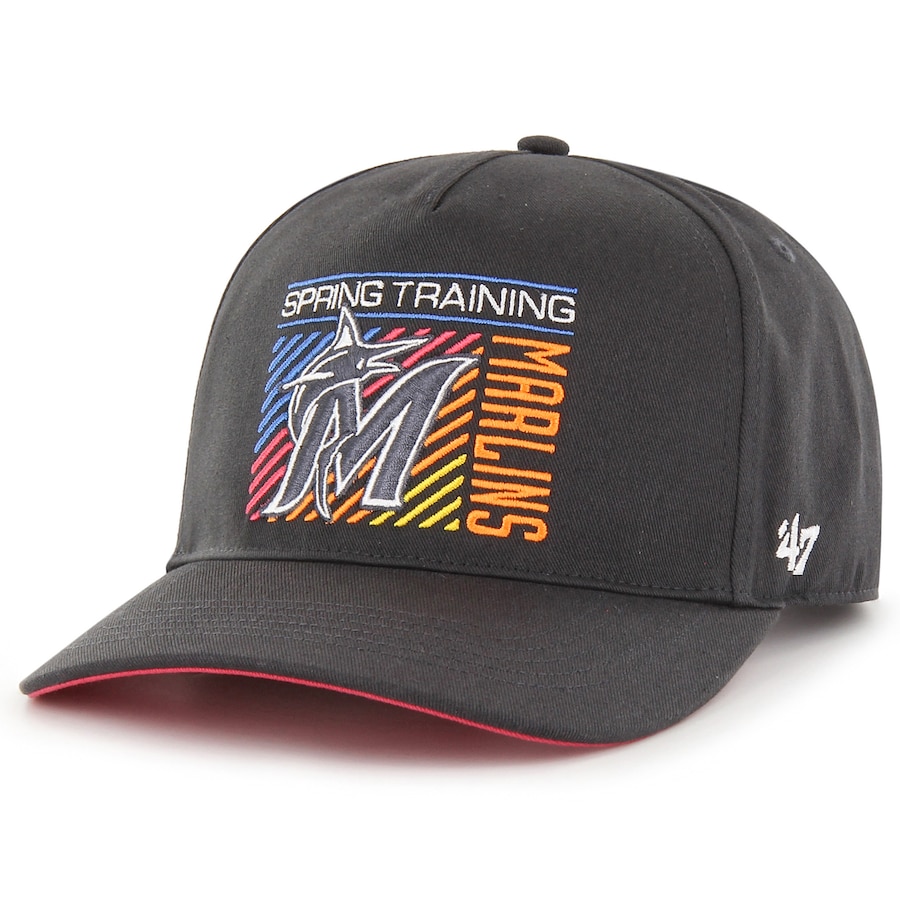  Miami Marlins '47 2023 Spring Training Reflex Hitch Snapback Hat - Charcoal