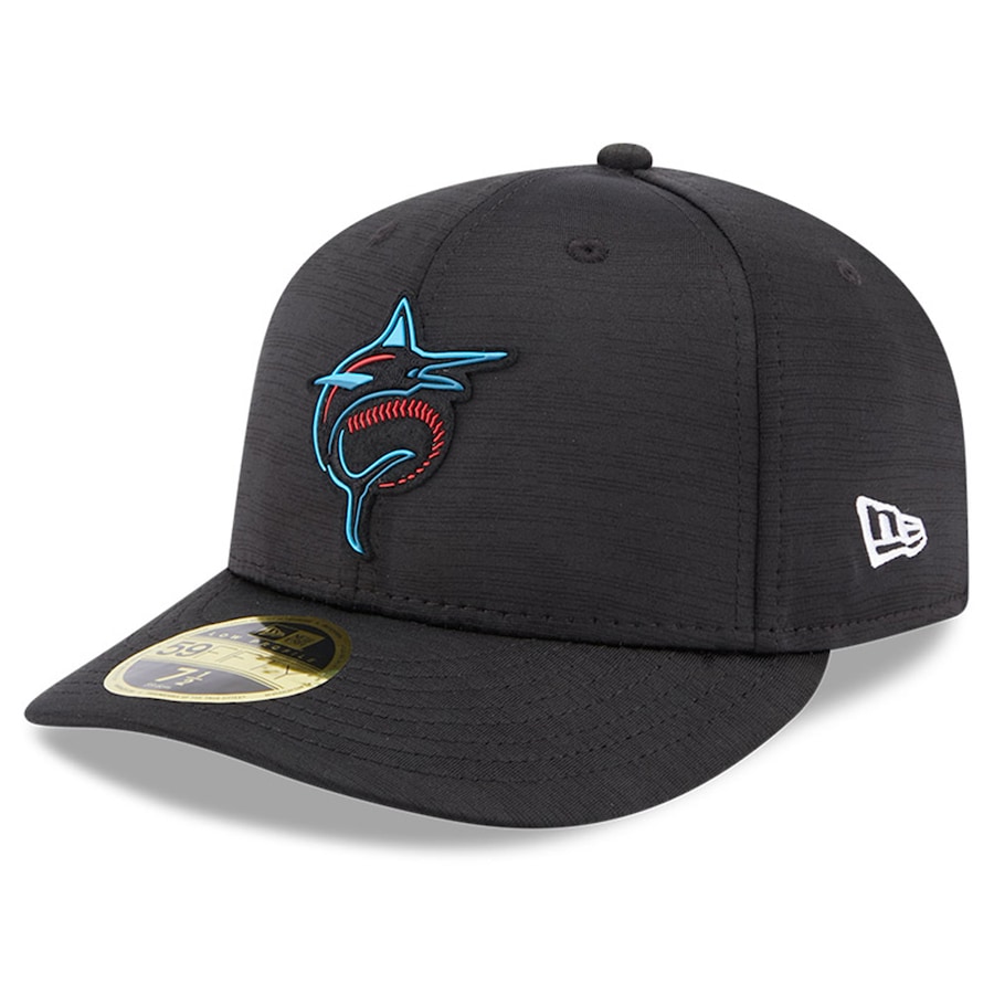  Miami Marlins New Era 2023 Clubhouse Low Profile 59FIFTY Fitted Hat - Black