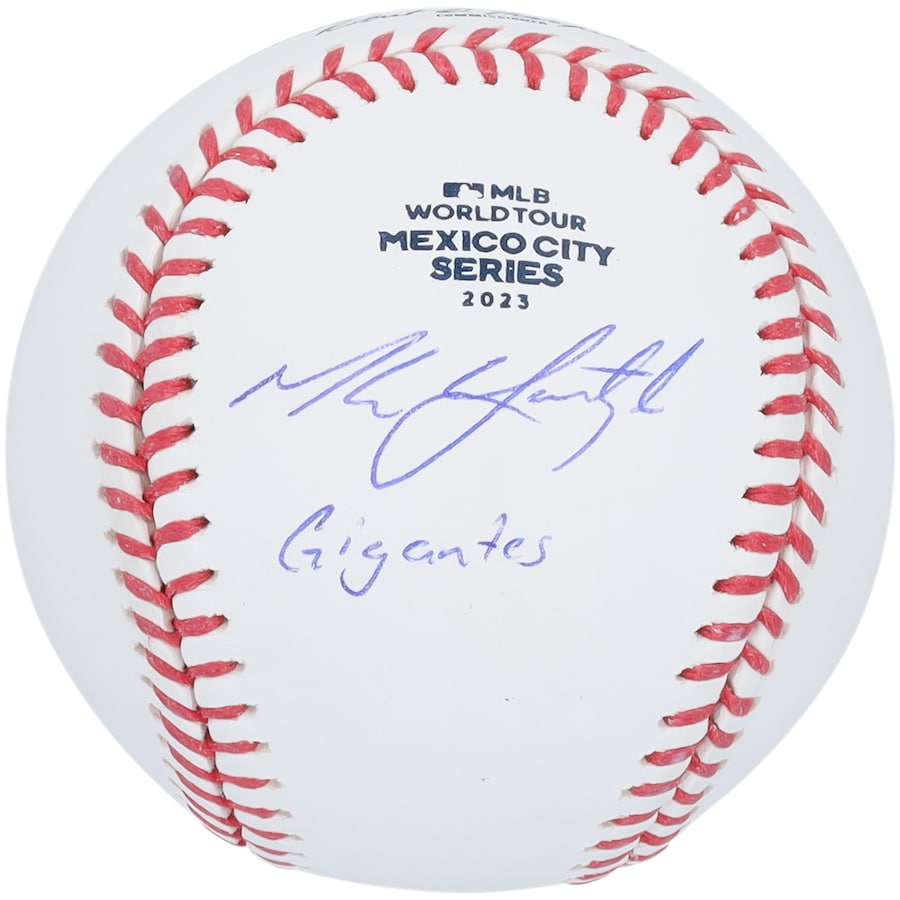 Mike Yastrzemski San Francisco Giants Autographed Fanatics Authentic 2023 Mexico Series Logo Baseball with 