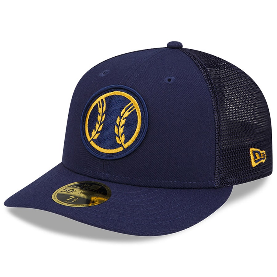  Milwaukee Brewers New Era 2023 Batting Practice 59FIFTY Fitted Hat - Navy