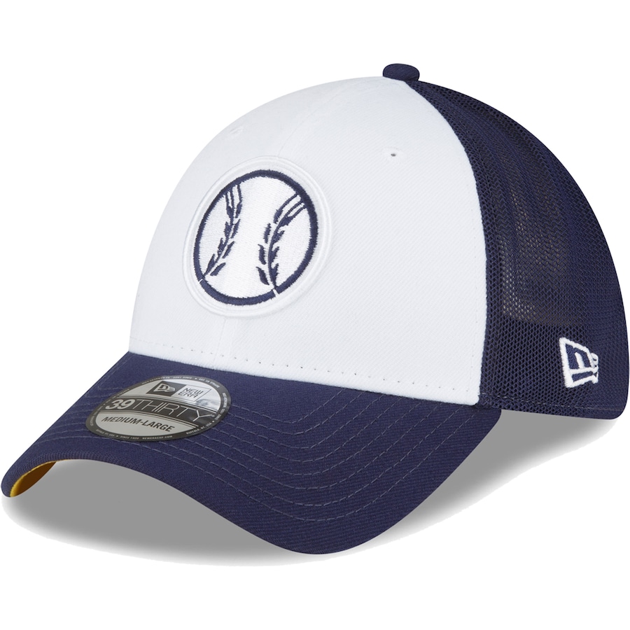  Milwaukee Brewers New Era 2023 On-Field Batting Practice 39THIRTY Flex Hat - Navy-White