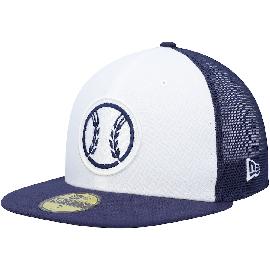 Milwaukee Brewers New Era 2023 On-Field Batting Practice 59FIFTY Fitted Hat - White-Navy