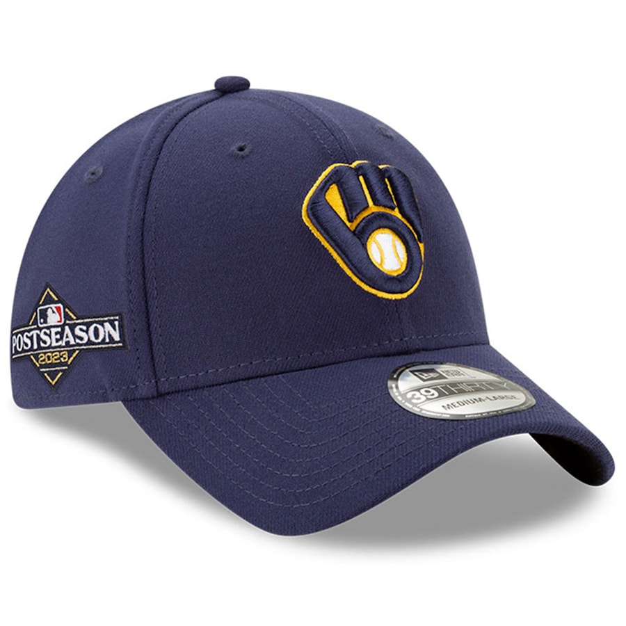  Milwaukee Brewers New Era 2023 Postseason 39THIRTY Flex Hat - Navy