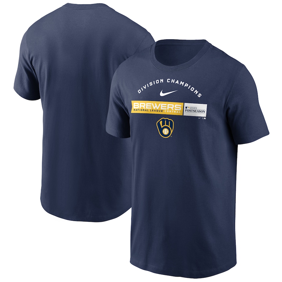 Milwaukee Brewers Nike 2023 NL Central Division Champions T-Shirt – Navy