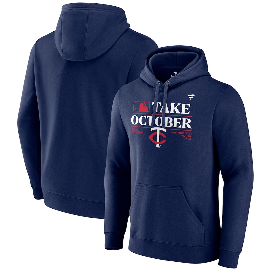  Minnesota Twins Fanatics Branded 2023 Postseason Locker Room Pullover Hoodie - Navy